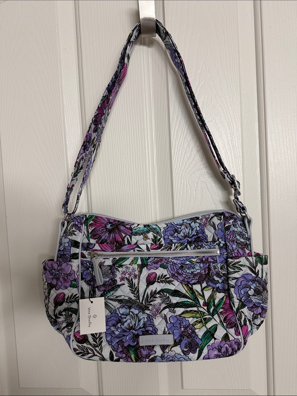 Vera Bradley Iconic on the Go Crossbody in Lavender Meadow